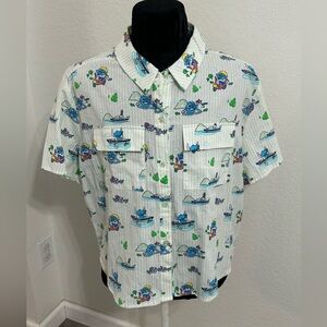 Disney Stitch Button-Up Shirt